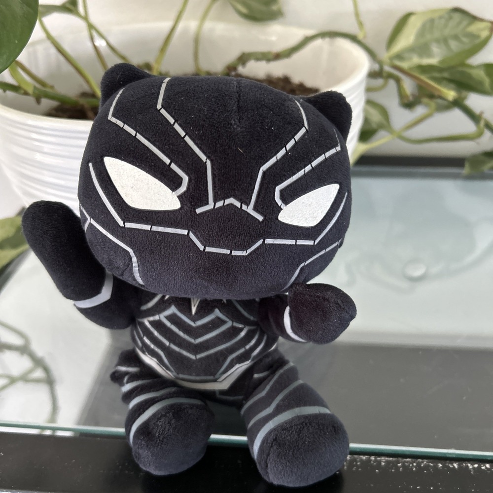 TY Beanie Baby Black Panther 6" Plush Marvel Excellent Condition.
